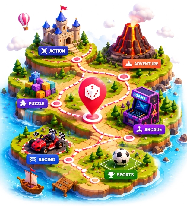 Interactive Game Destinations Adventure Map